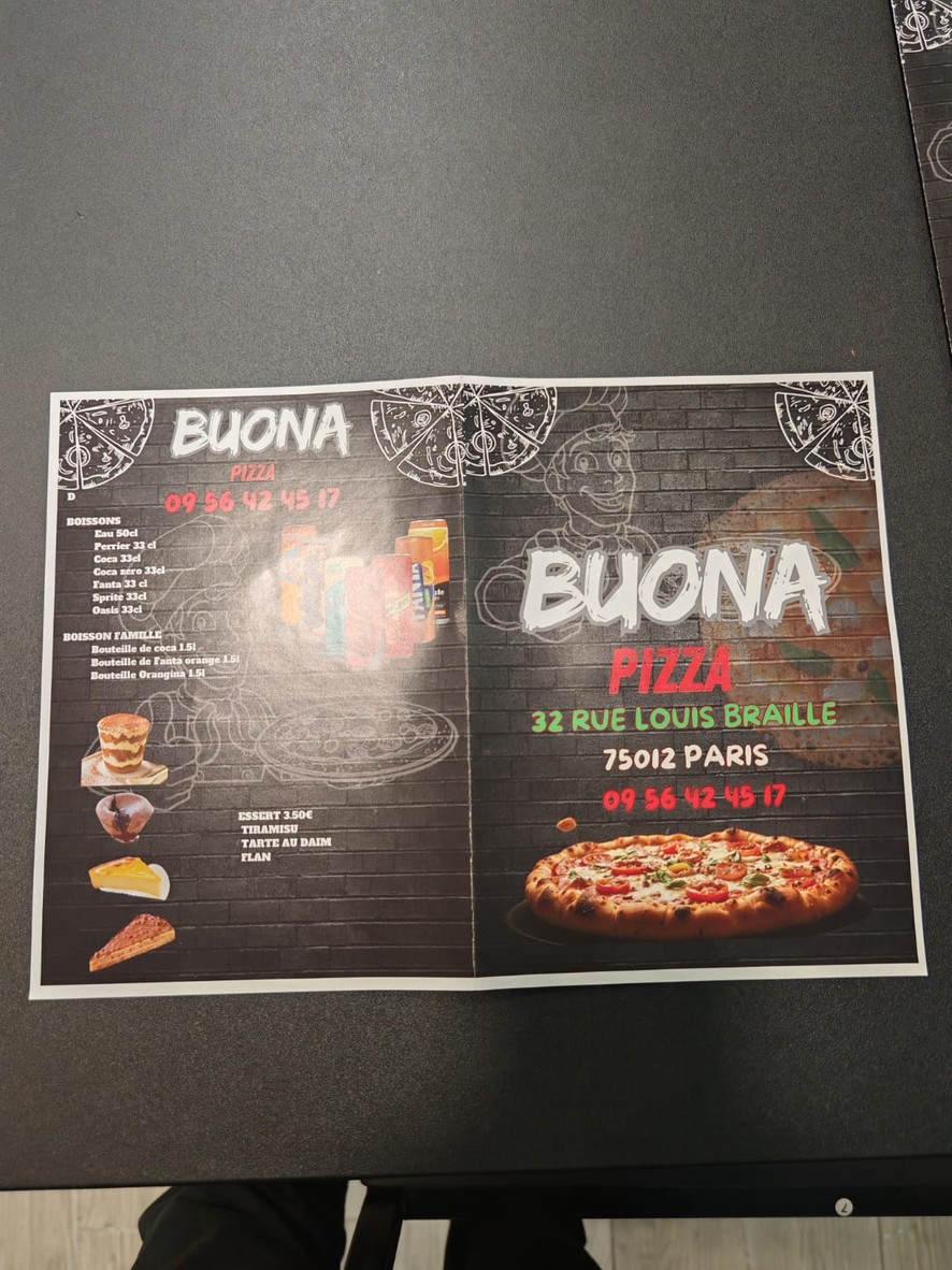 ONE PIZZA menu 1