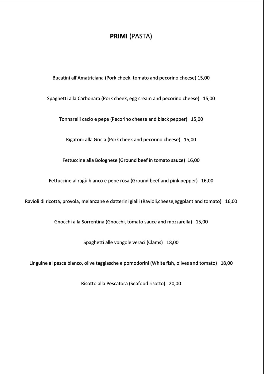 Alla Rampa dei Gracchi menu 2