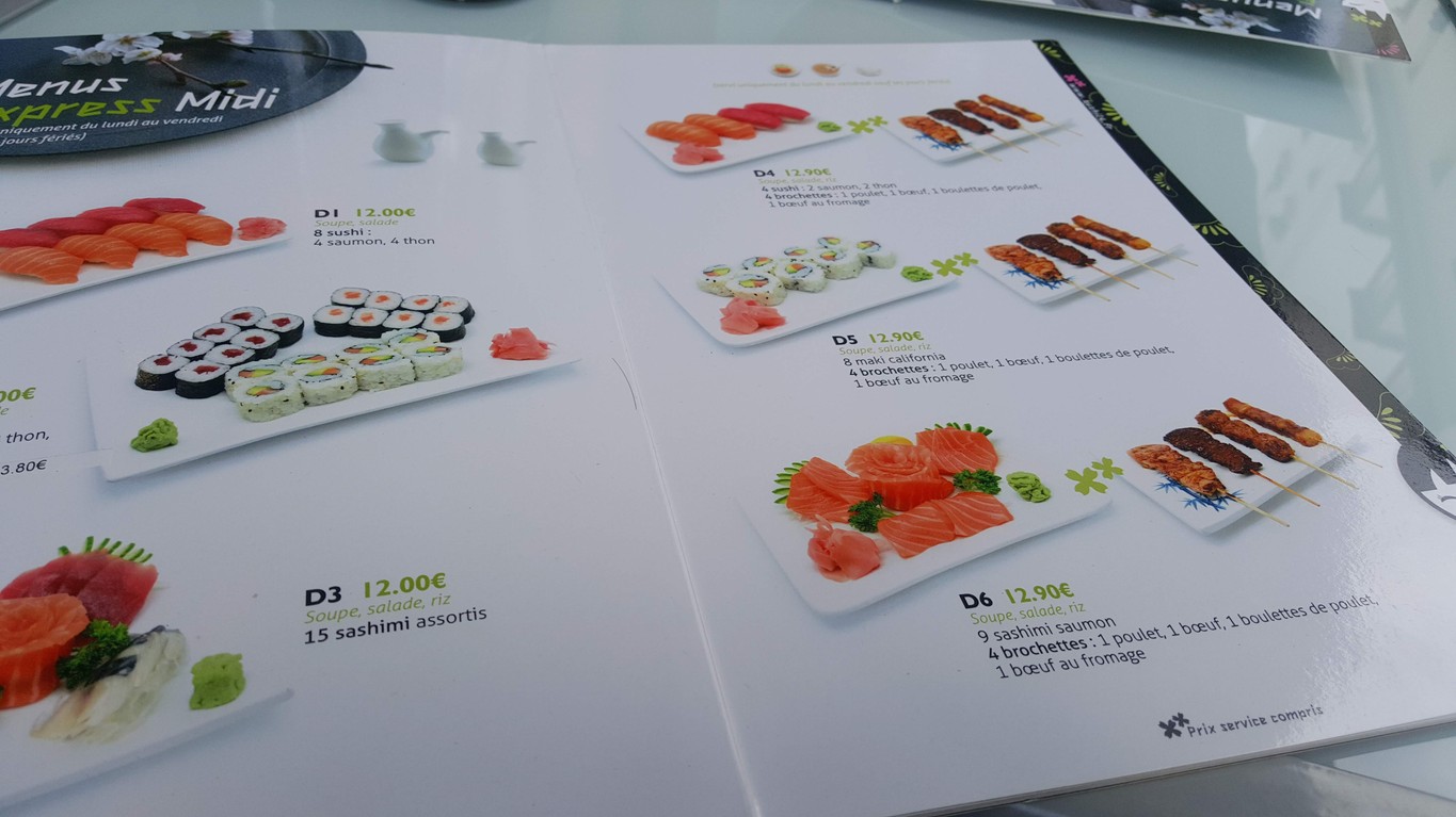 Sushi 14 menu 1