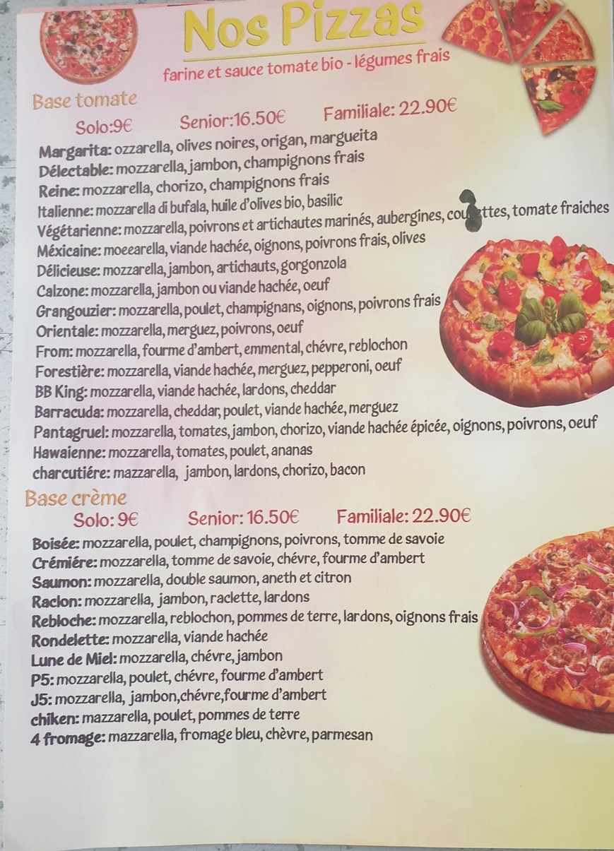 Factory Pizza menu 1