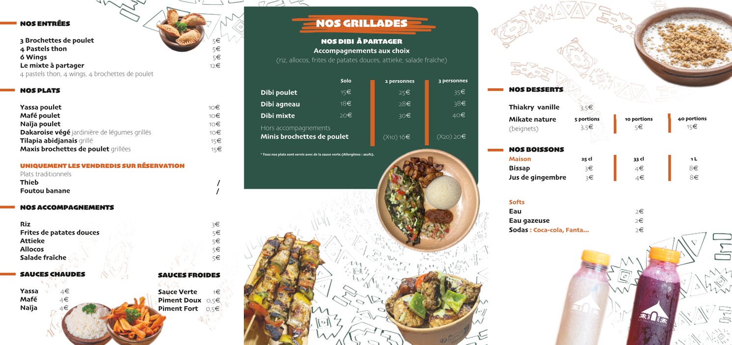 La maison du Dibi menu 2