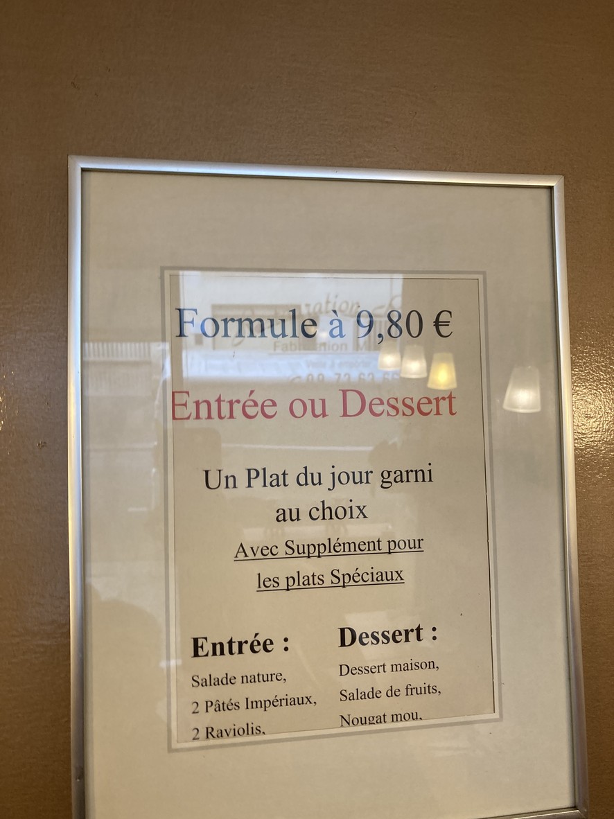 Chez Do menu 1