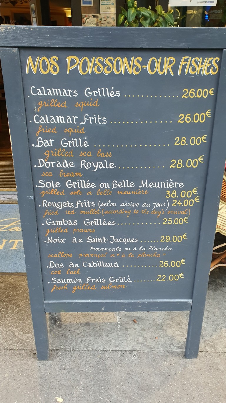 Les Diamantaires menu 2