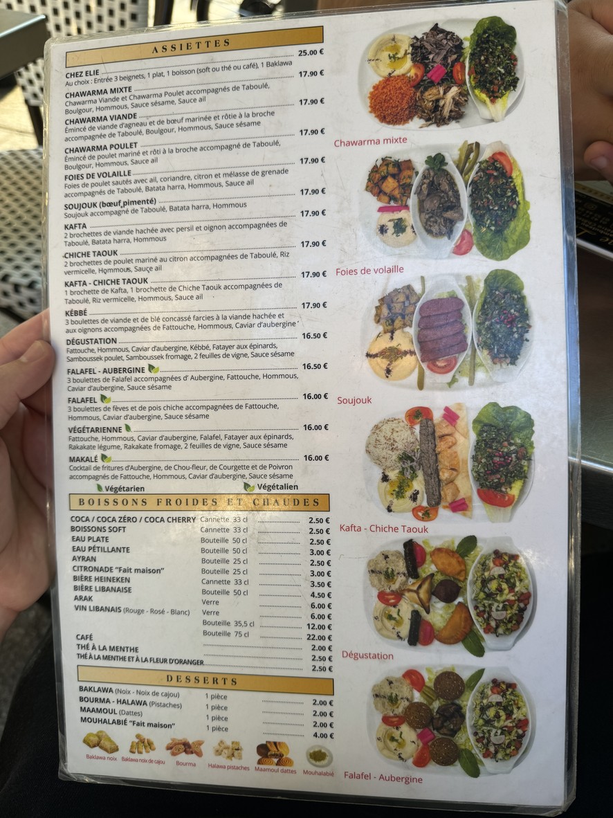 Chez Elie menu 2