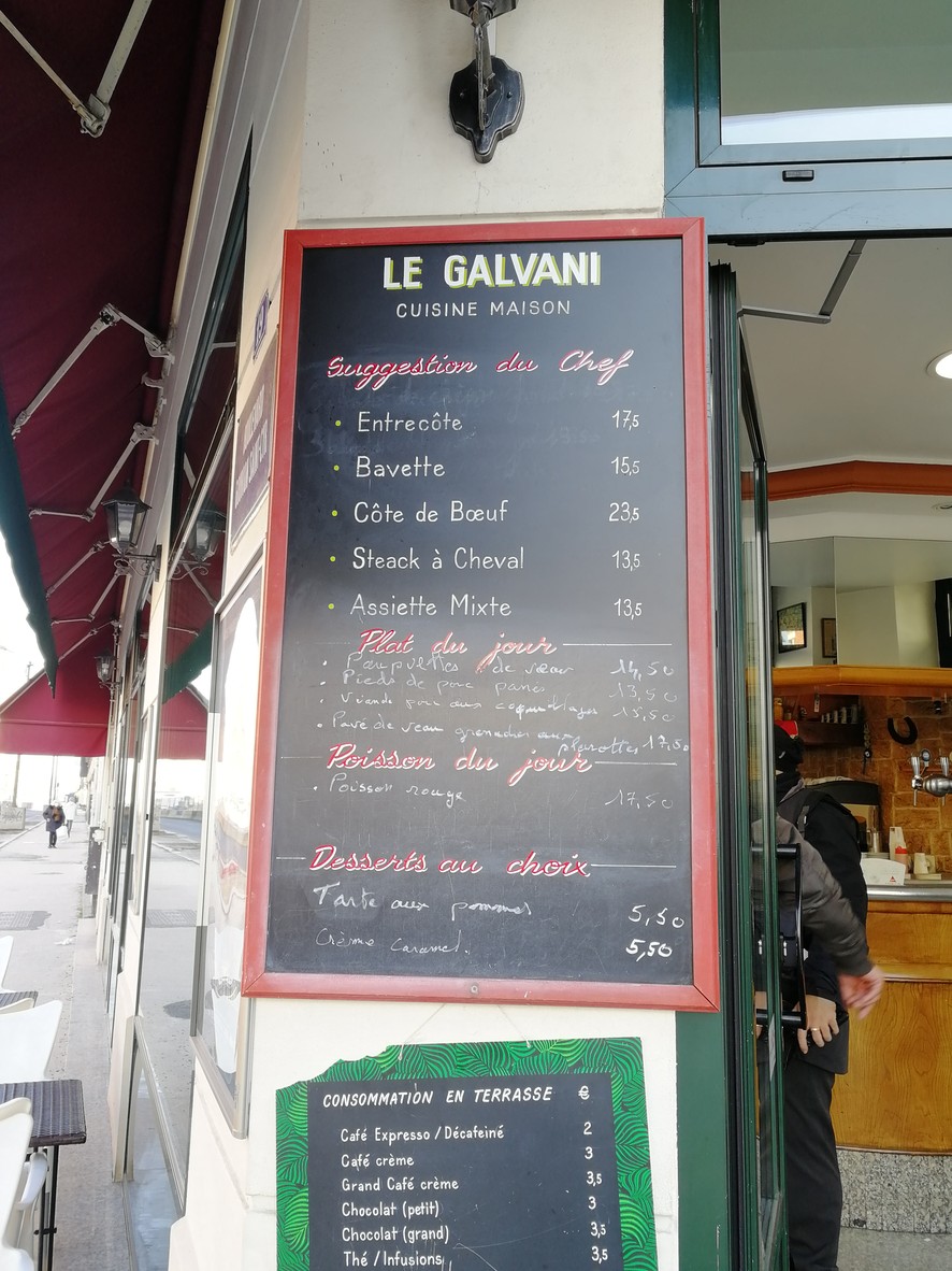 Bar Le Galvani menu 2
