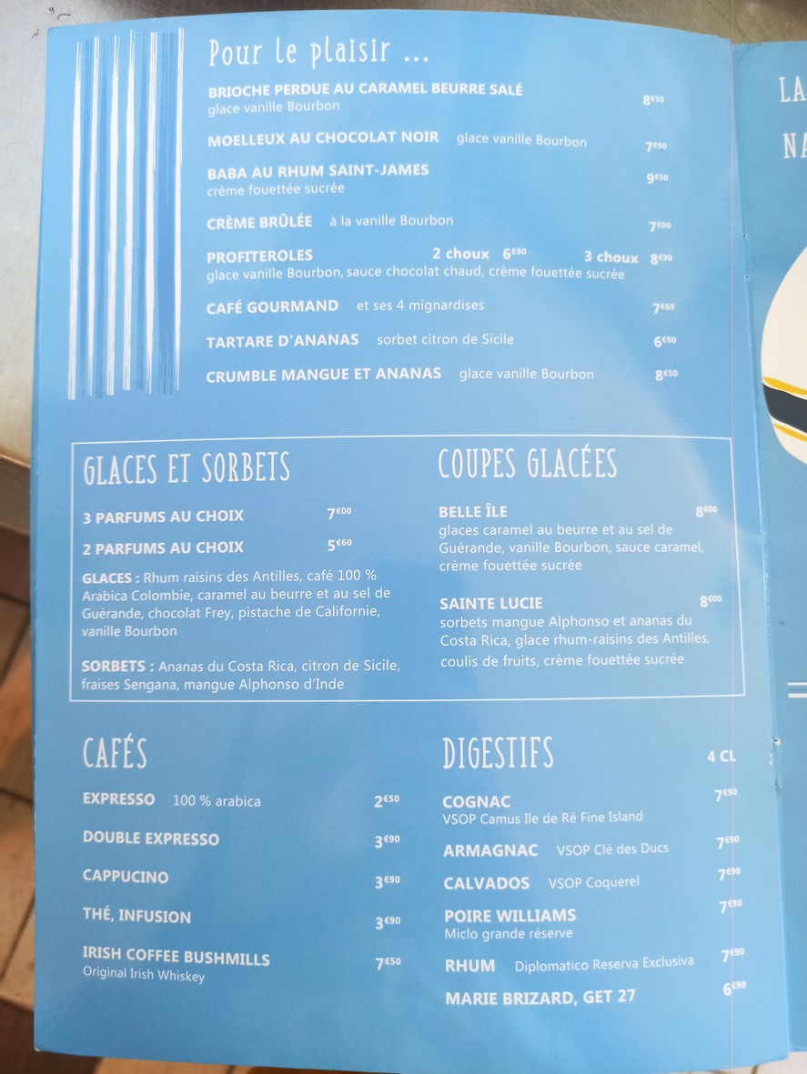 La Criée Nanterre menu 6