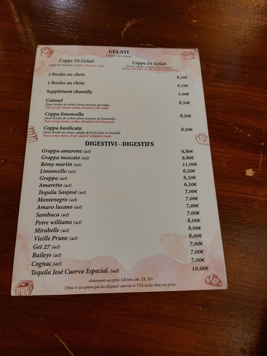 La Basilicata menu 2