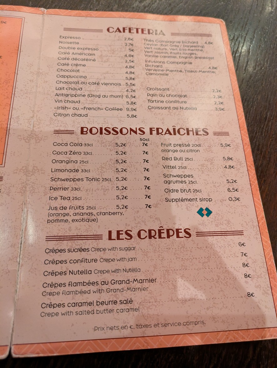 Le Commerce Café menu 2