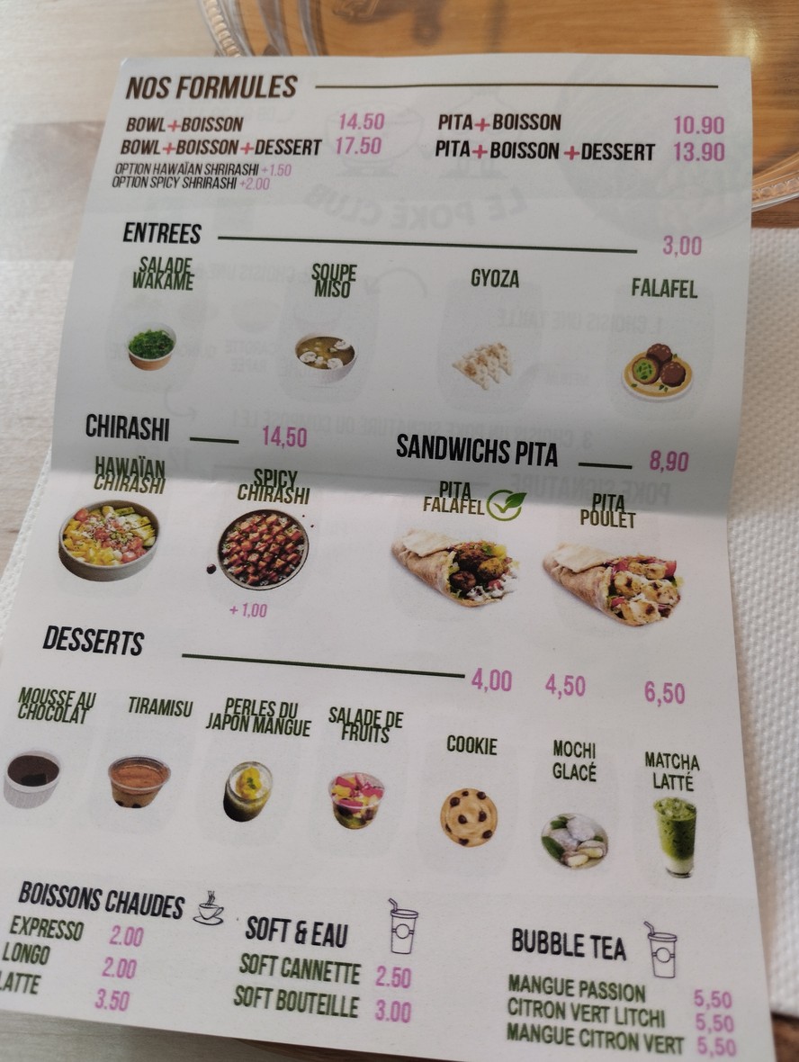LE POKÉ CLUB menu 2