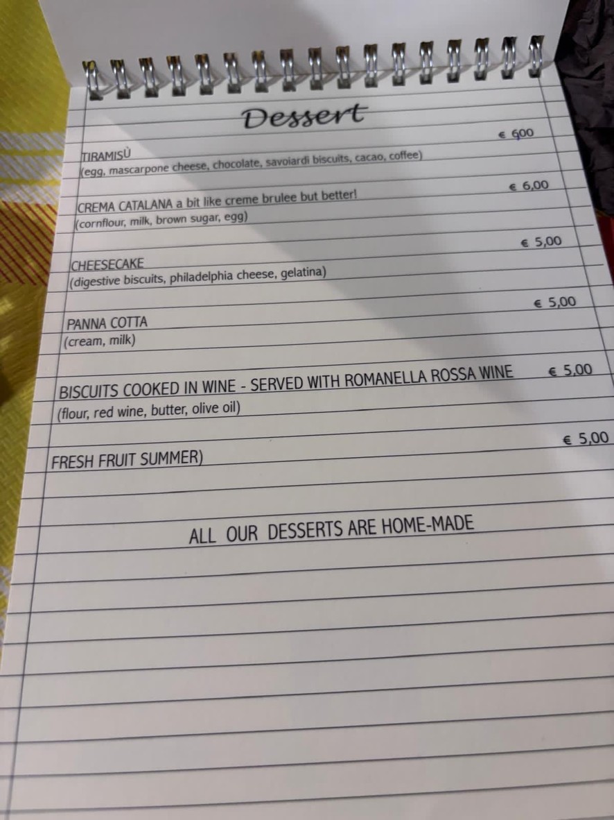 Dar Bruttone menu 5