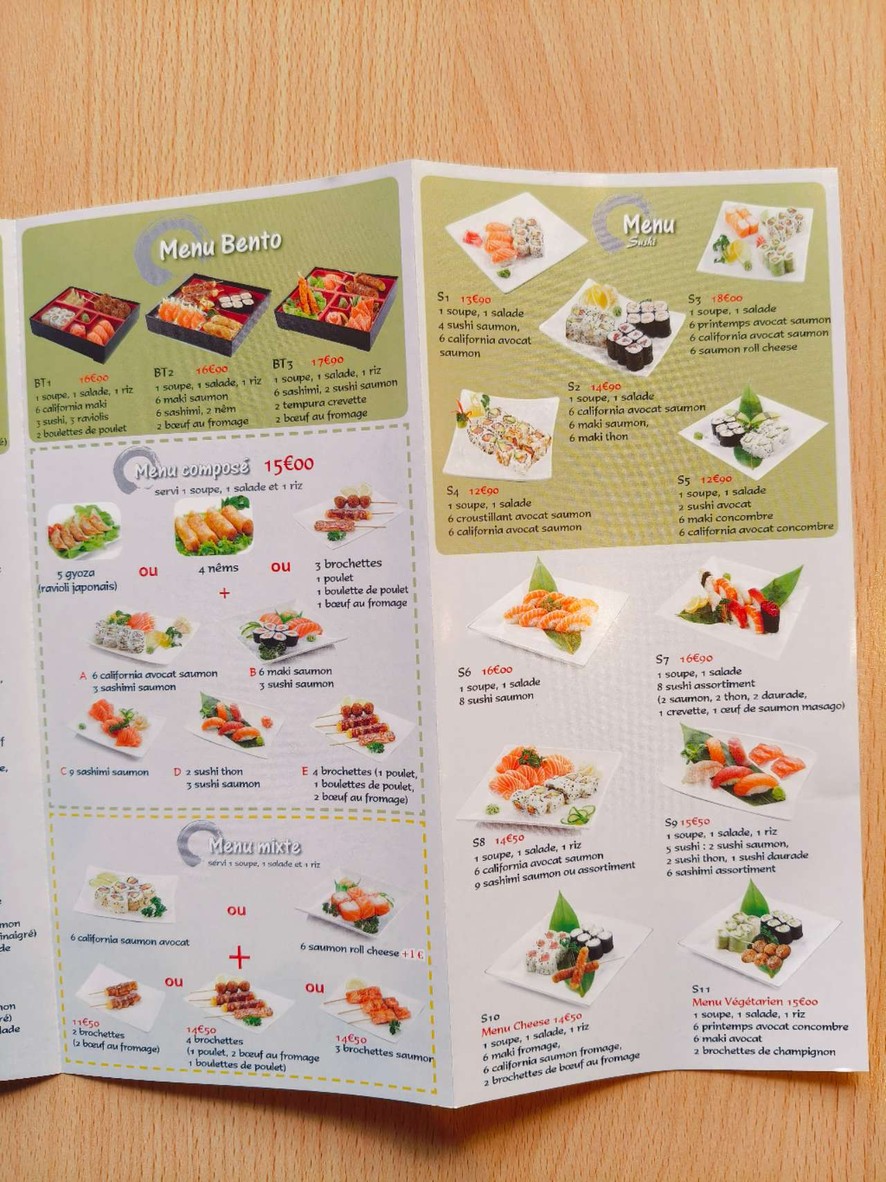 Bowl'n Roll restaurant japonais menu 4