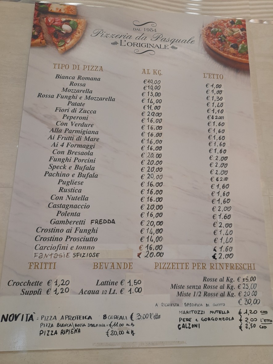 Pizzeria da Pasquale menu 3