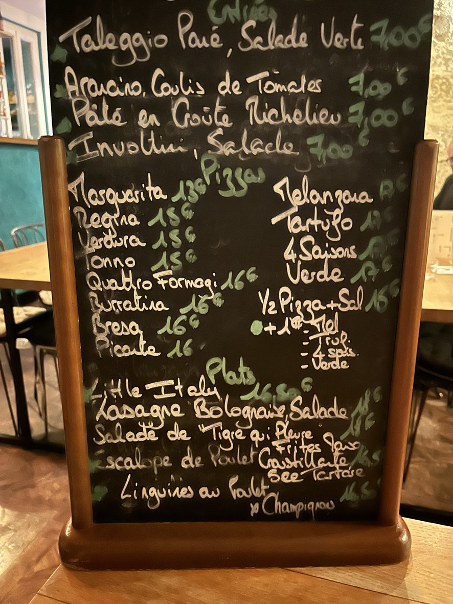 Marguerite - Restaurant Italien Clichy menu 1
