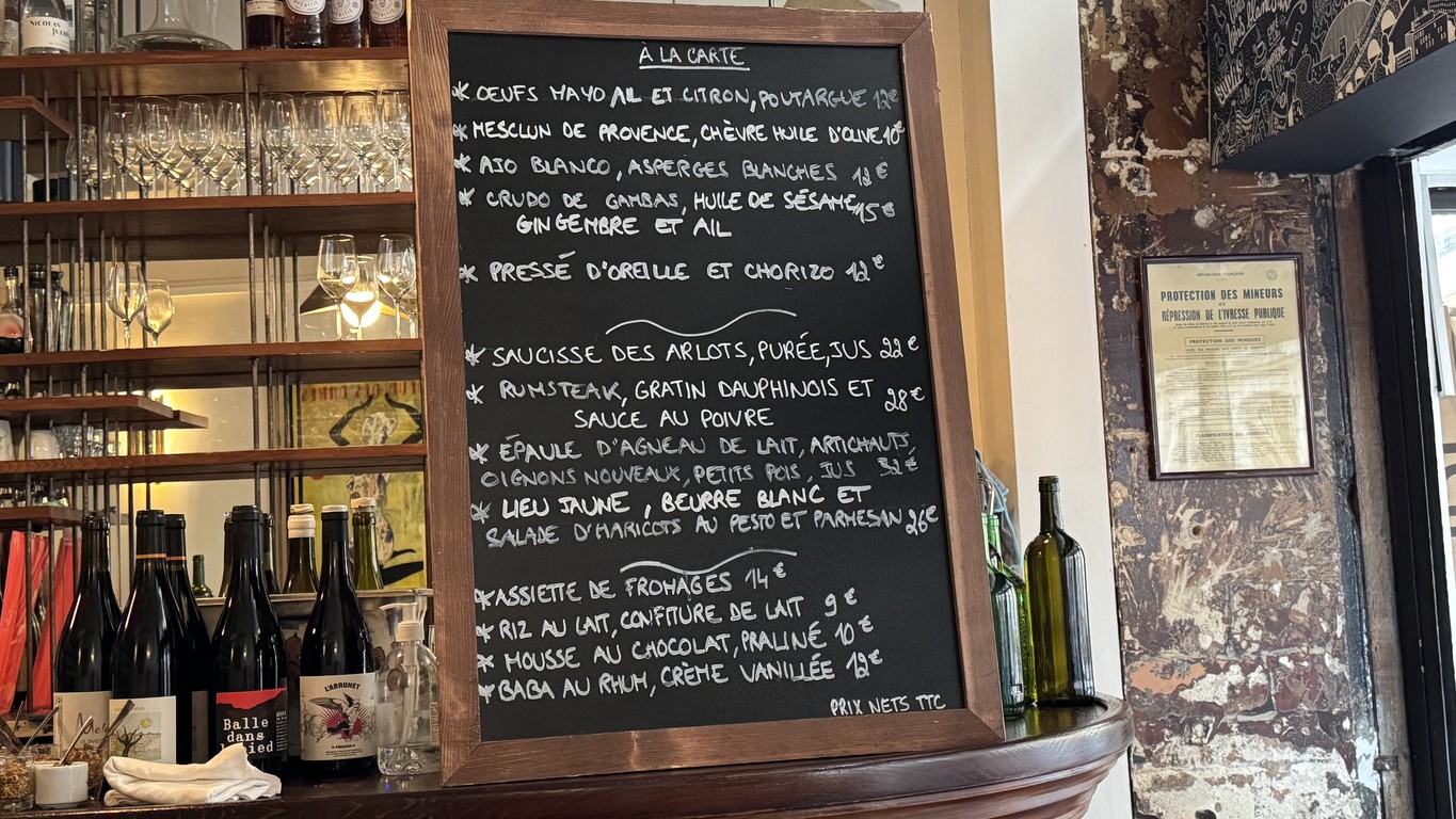 Les Arlots menu 1