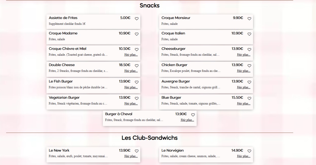 Le Voltaire menu 3