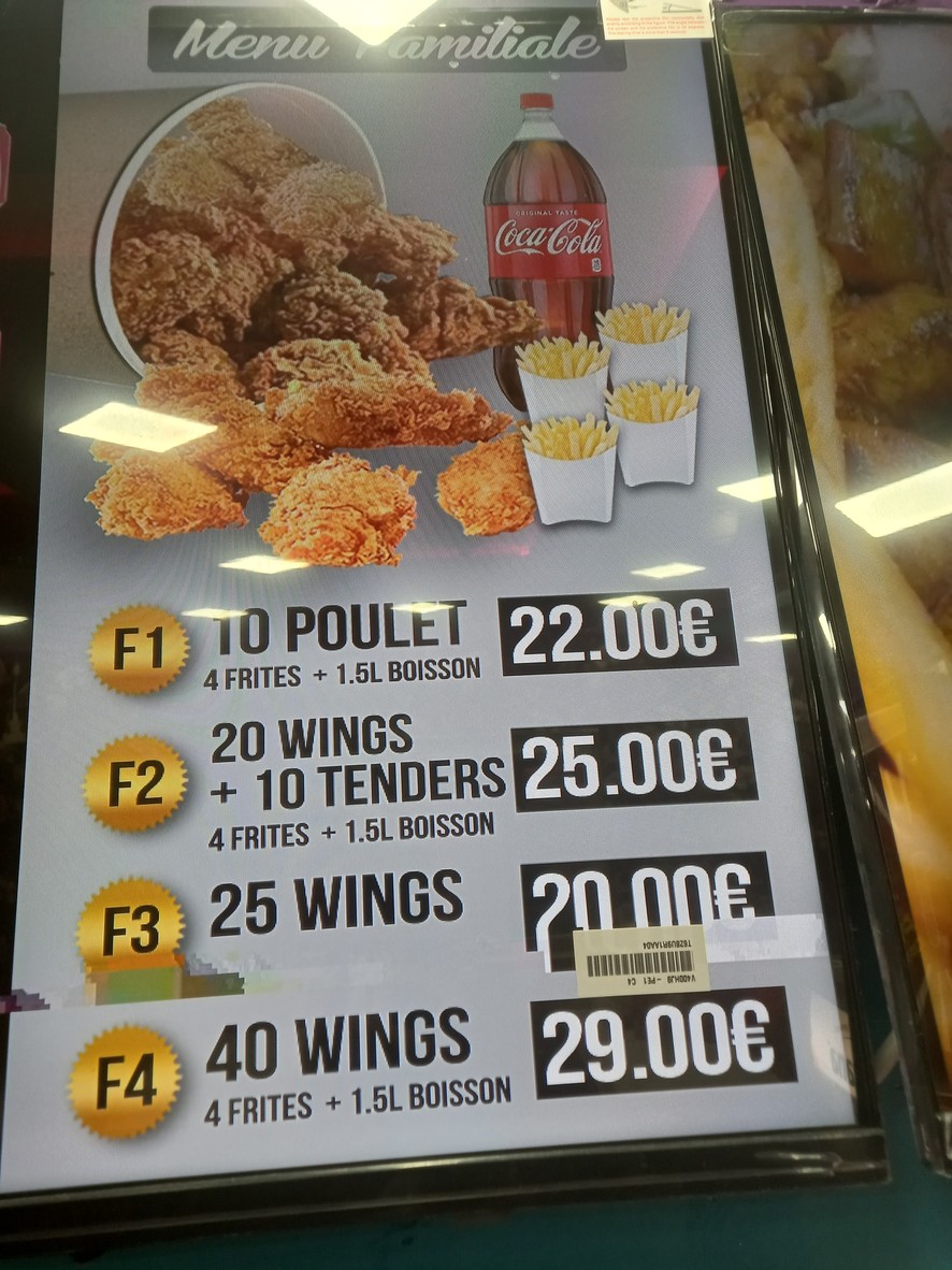 Croq pizza menu 1