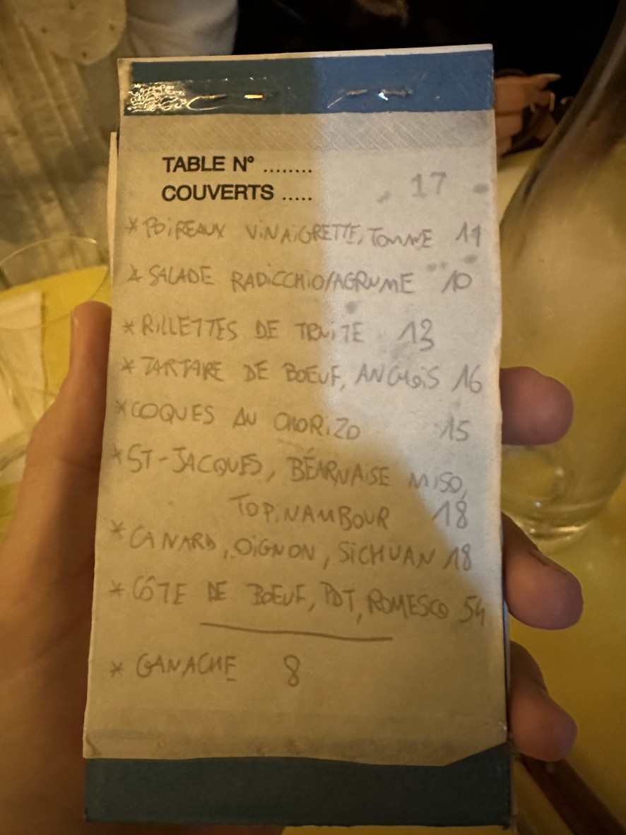 Aux Deux Amis menu 1