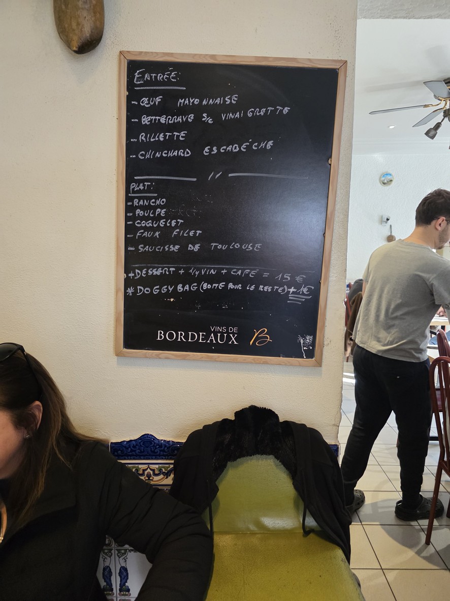 Le Transmontano menu 1