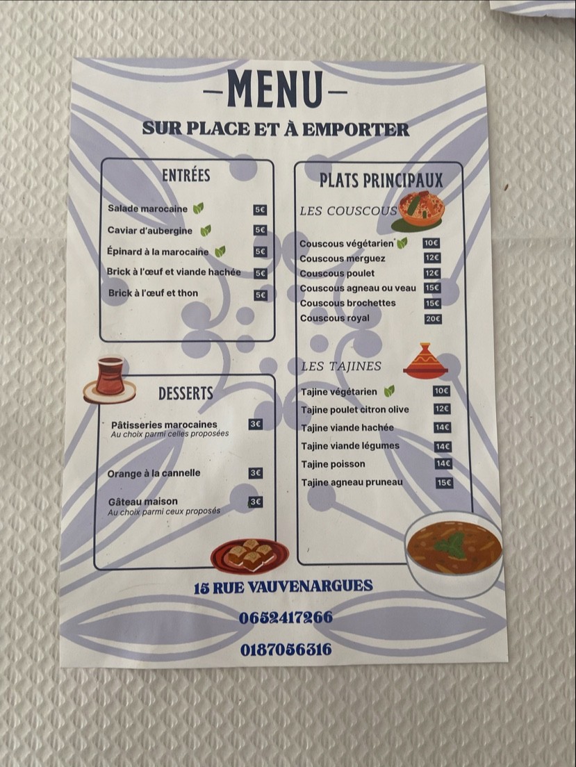 Argana menu 1