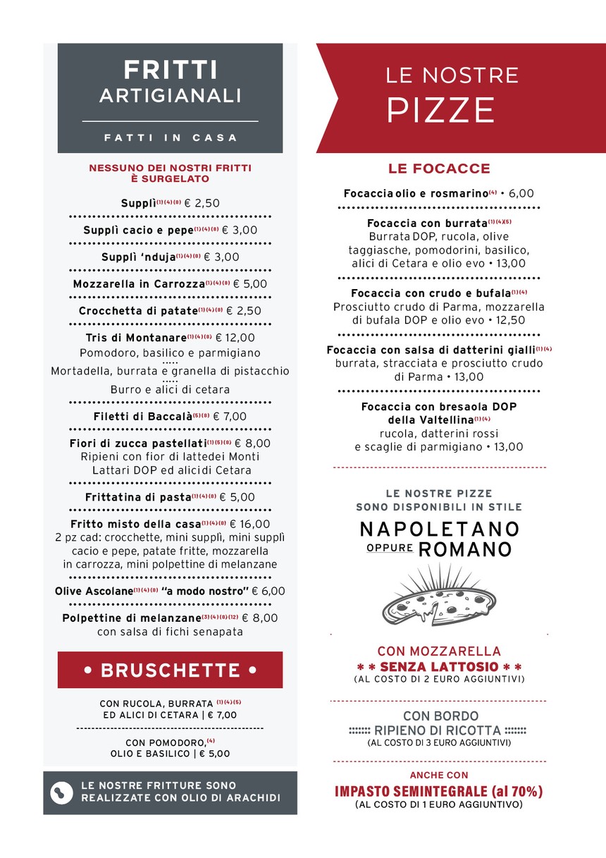 Tatà Pizzeria Griglieria - Pizzeria a Roma menu 1