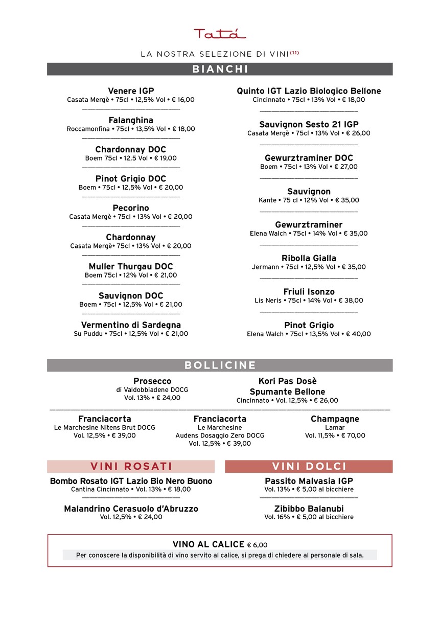 Tatà Pizzeria Griglieria - Pizzeria a Roma menu 6