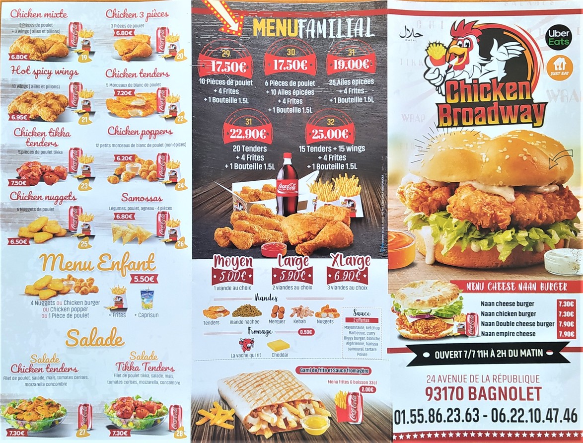 Chicken Broadway menu 1