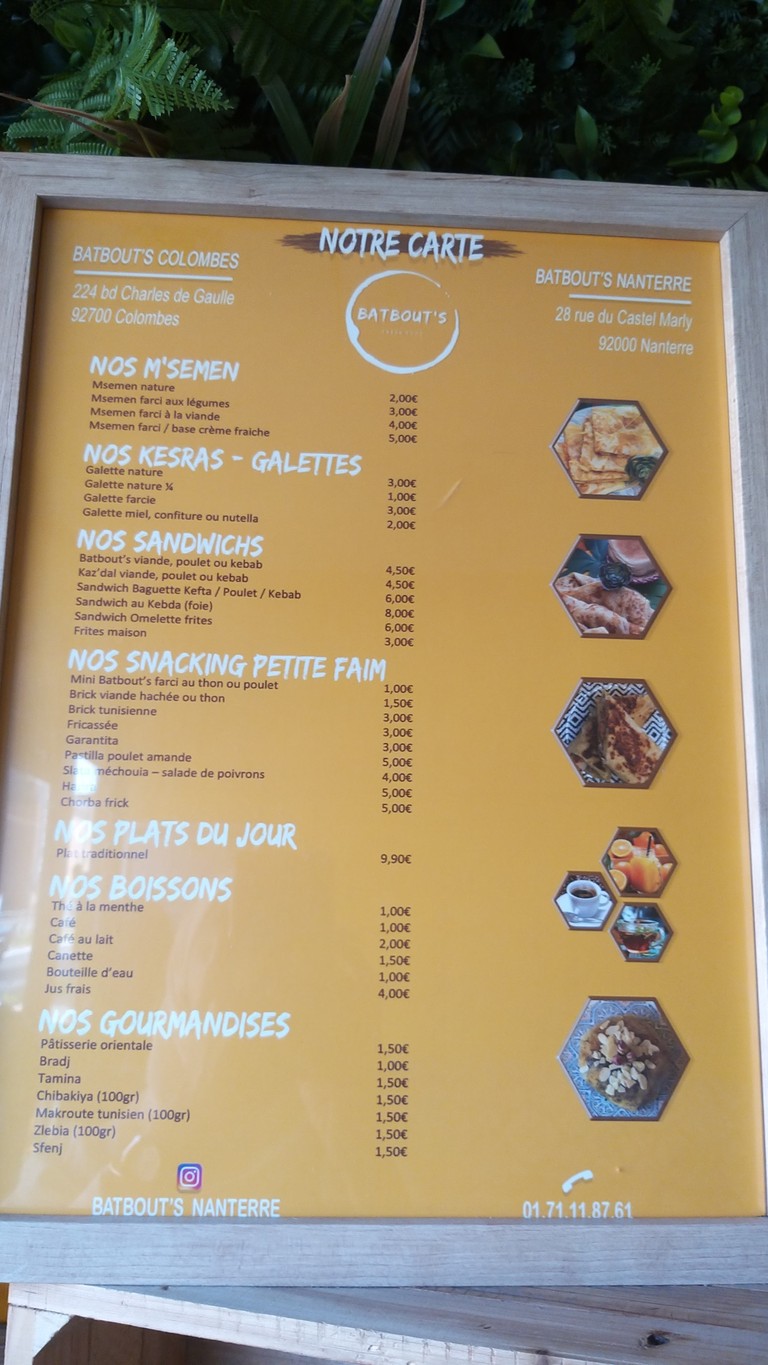 BATBOUT’S menu 1