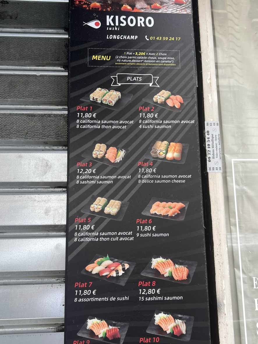 Kisoro menu 1