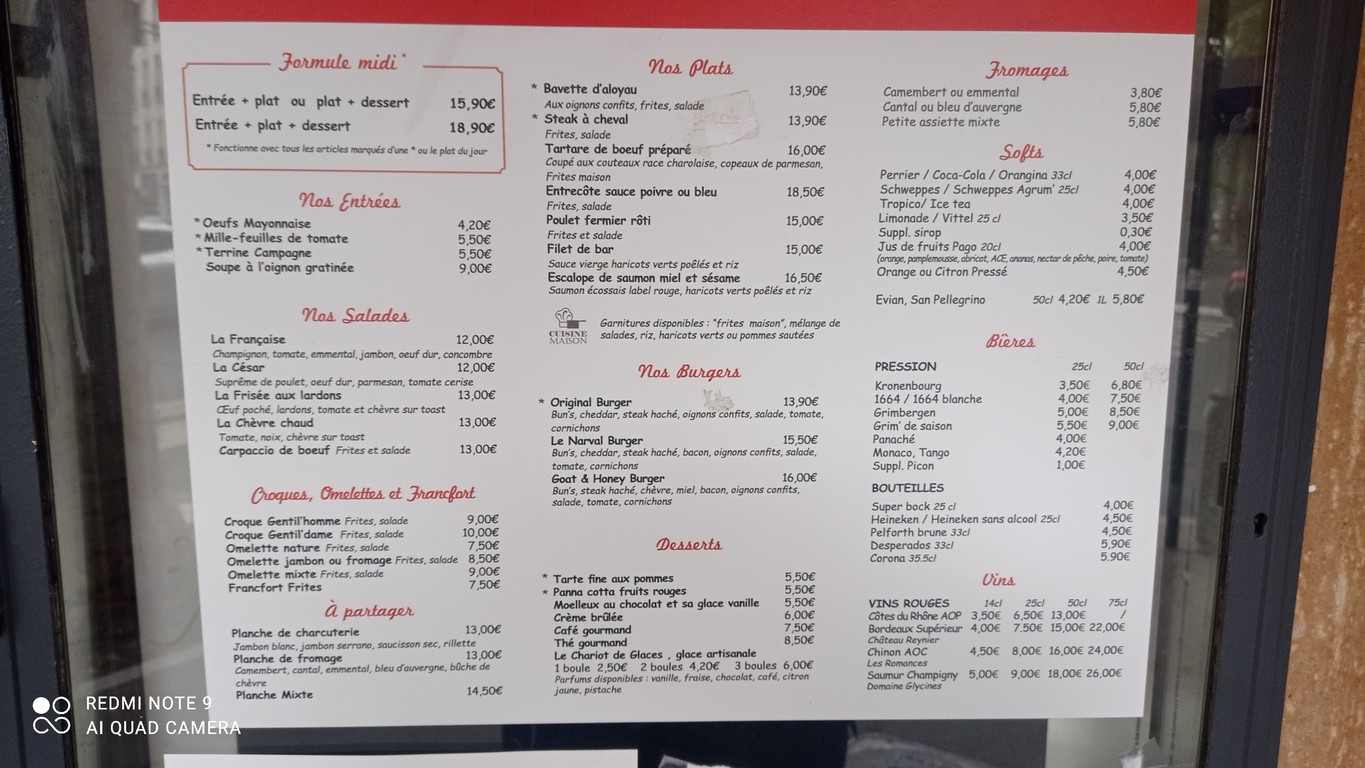 Café, Tabac , FDJ , cigarettes électroniques menu 1