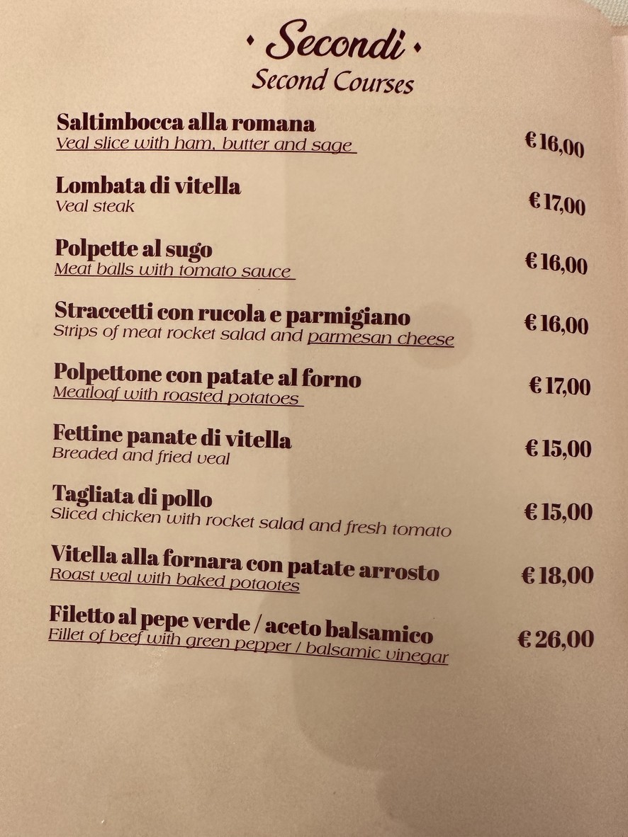 Fiaschetteria Beltramme menu 2