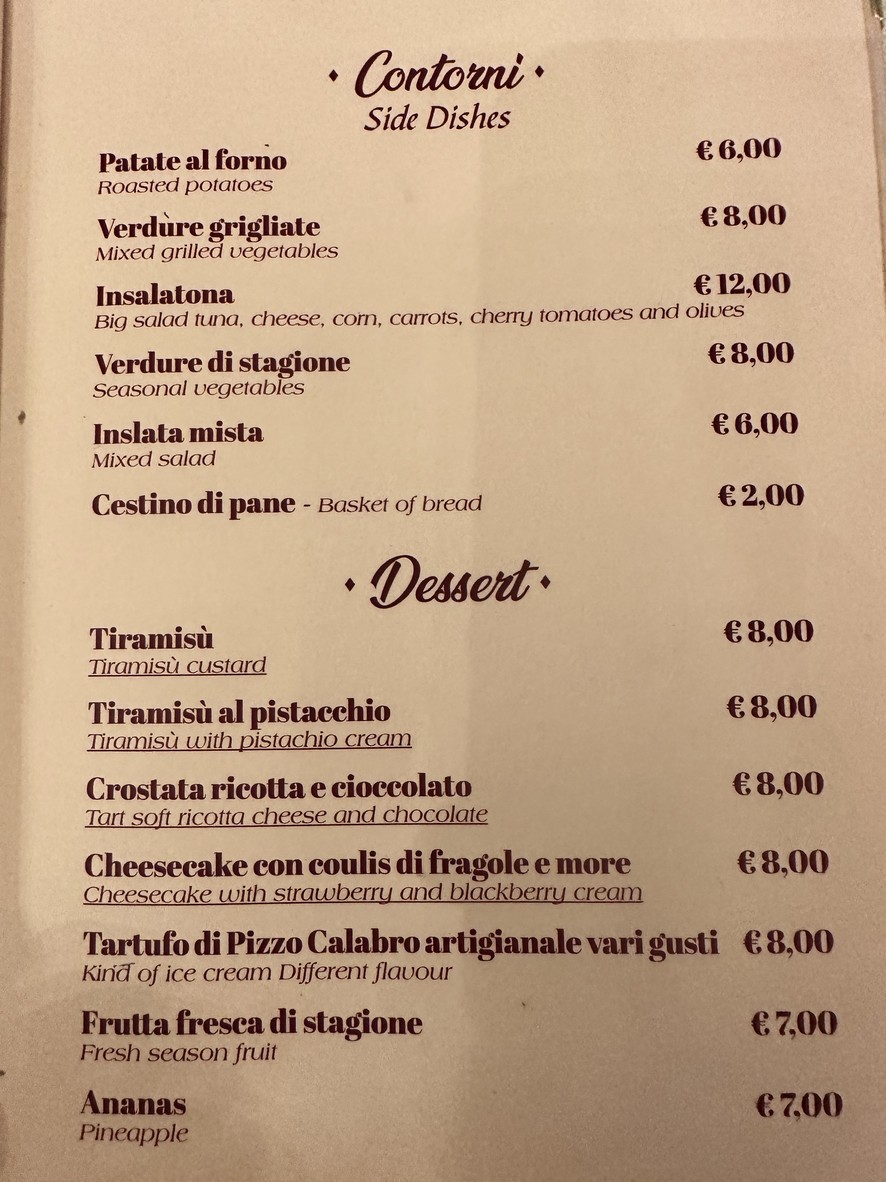 Fiaschetteria Beltramme menu 3