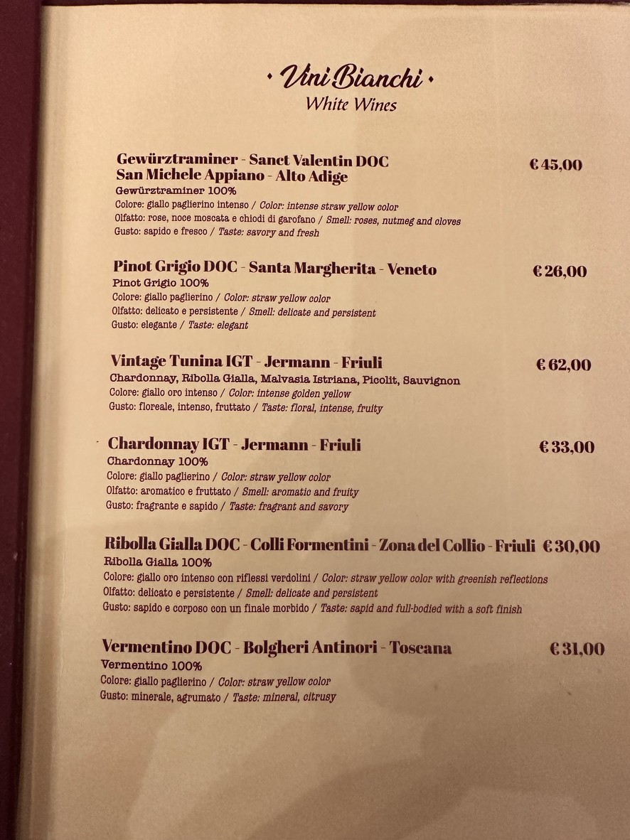 Fiaschetteria Beltramme menu 4