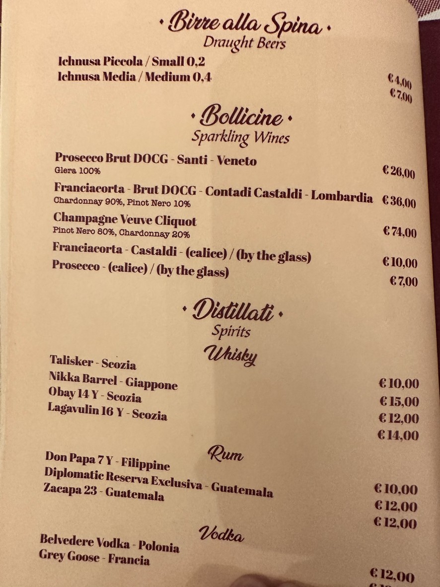 Fiaschetteria Beltramme menu 8