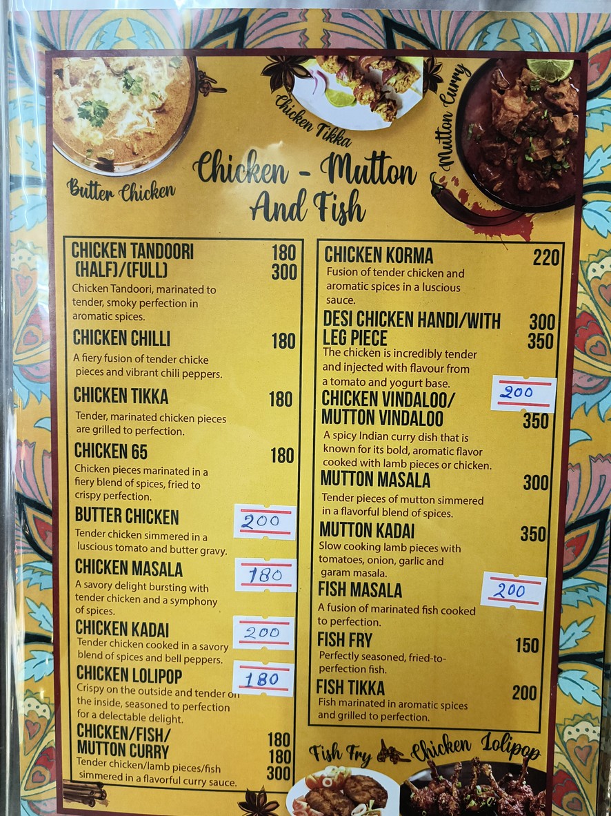 Herbs & spices indian restaurant menu 1