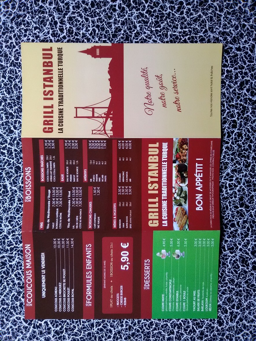 Grill Istanbul menu 1