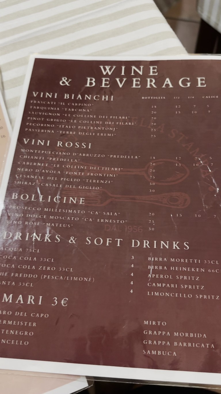 Trattoria Della Stampa menu 3