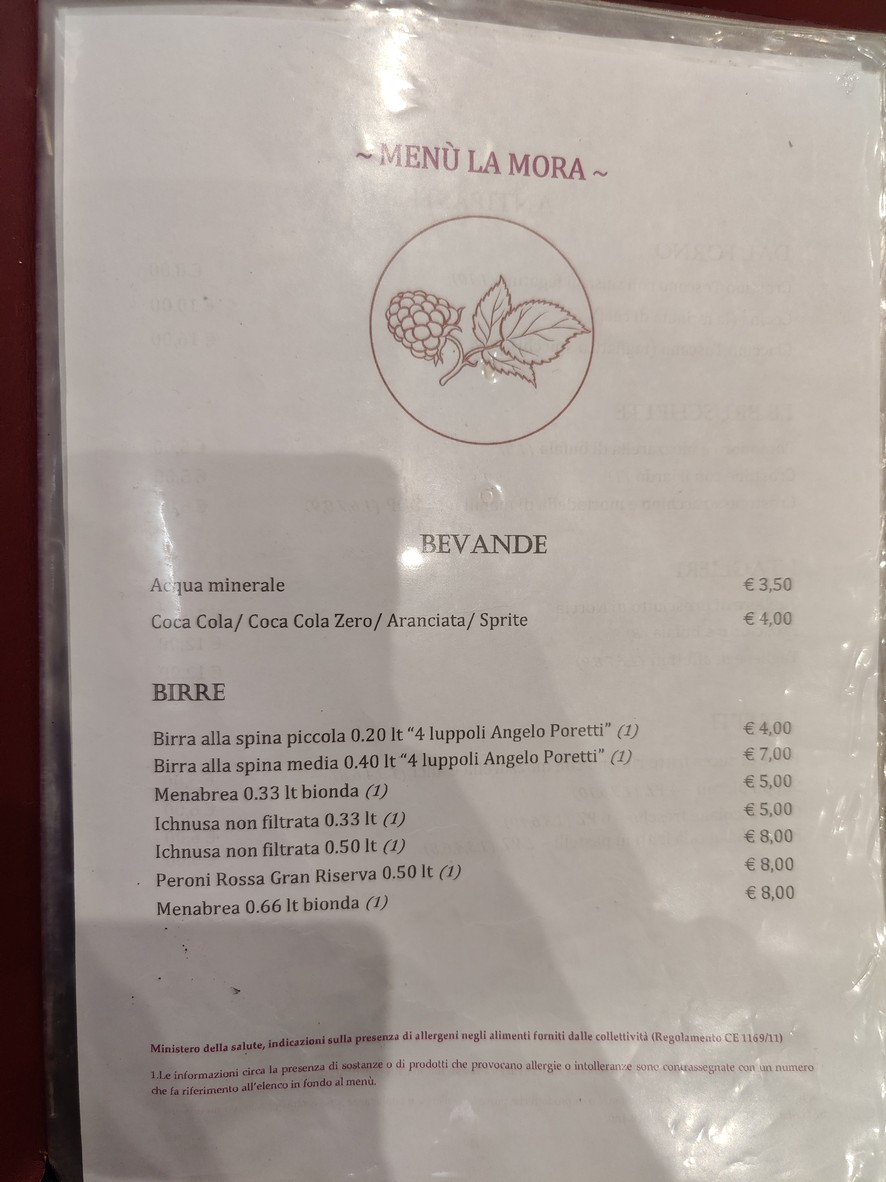Ristorante La Mora Specialità Toscane & Pizzeria menu 6