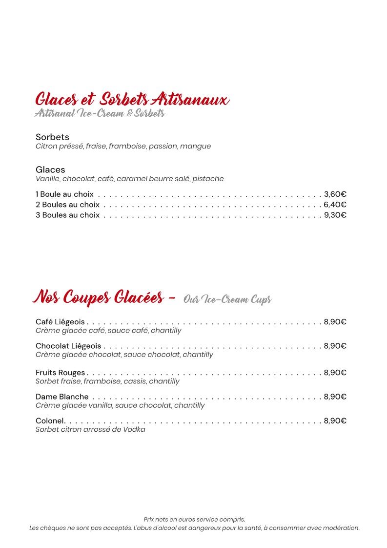 LES DEUX SAVOIE BRASSERIE menu 3