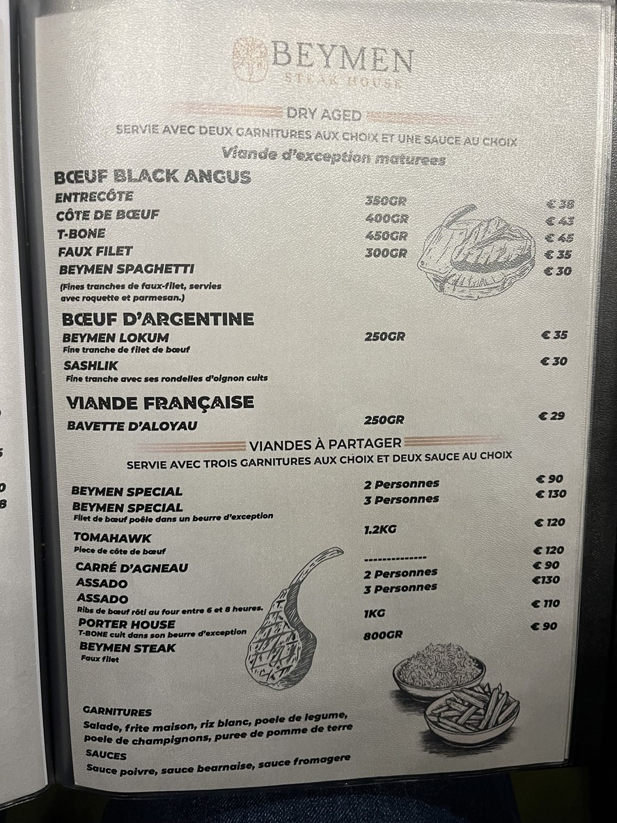 Beymen Steakhouse menu 2