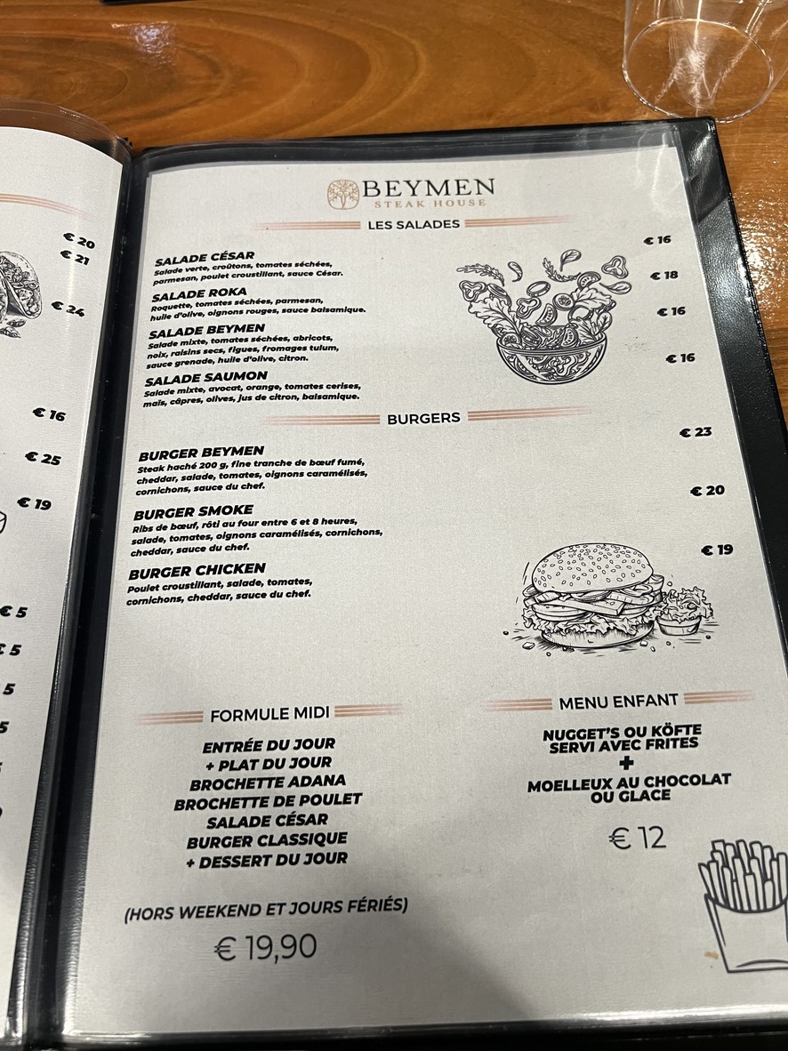 Beymen Steakhouse menu 4