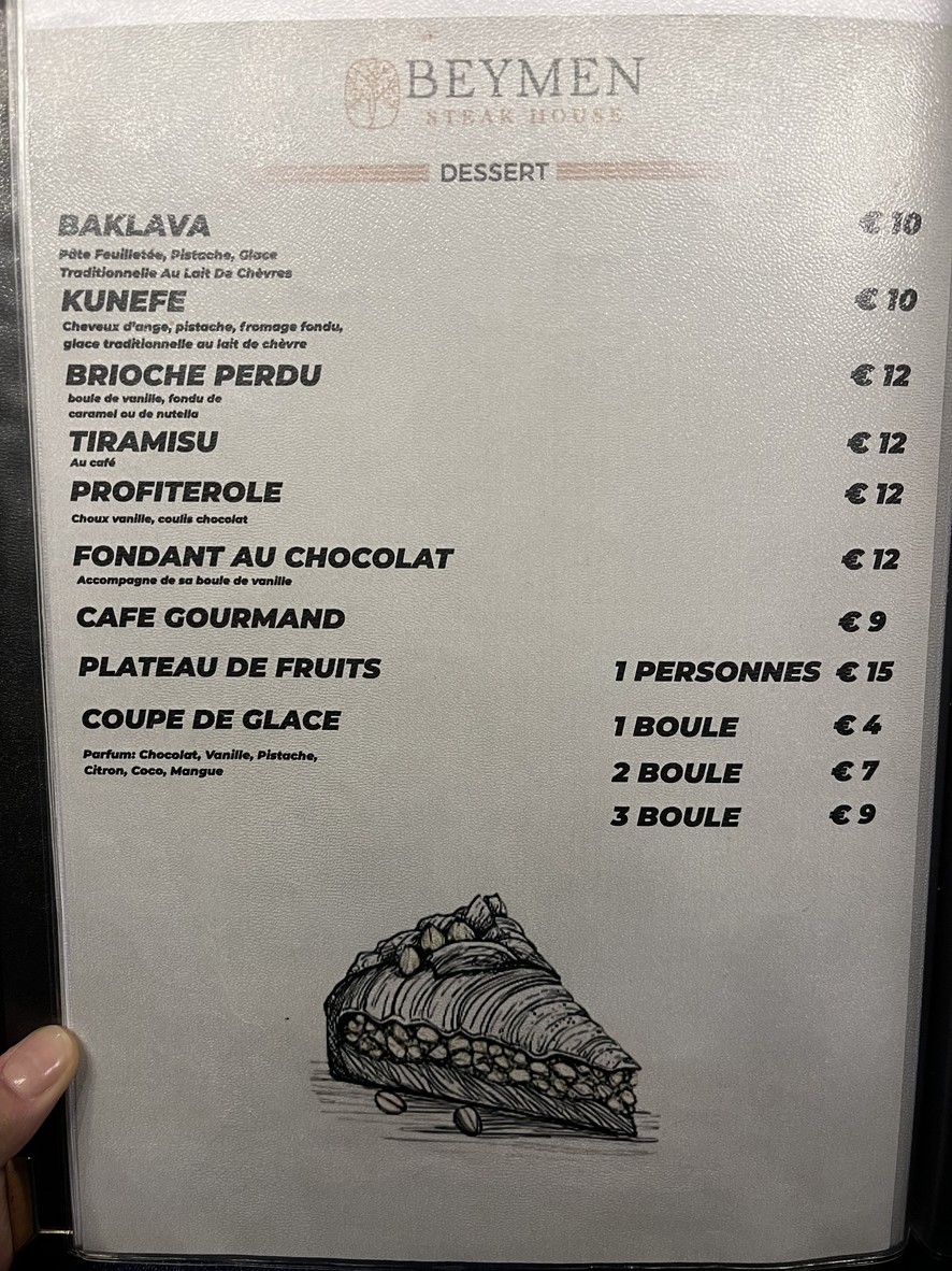 Beymen Steakhouse menu 5