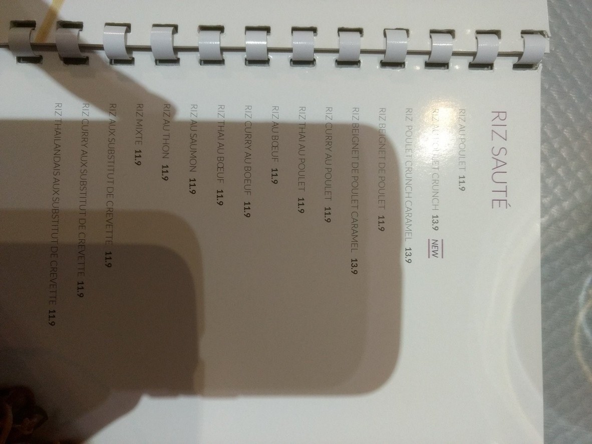 Le Temps des Sushis menu 2