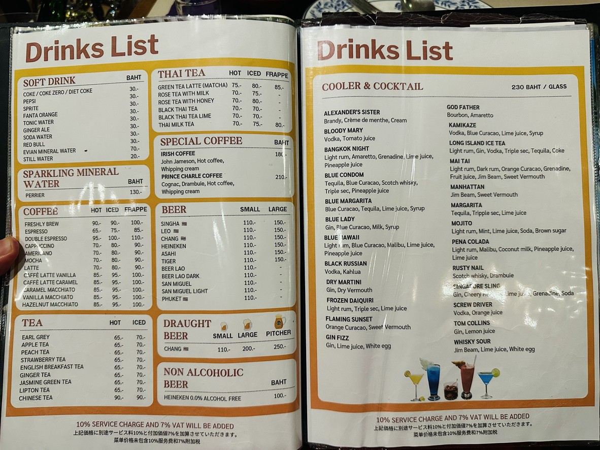 Cabbages & Condoms menu 3
