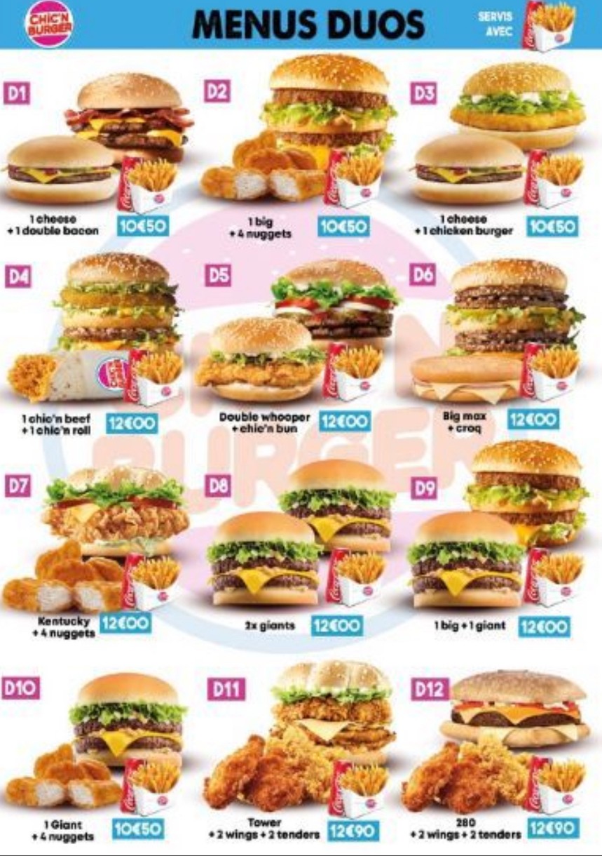 Chic'N Burger menu 4