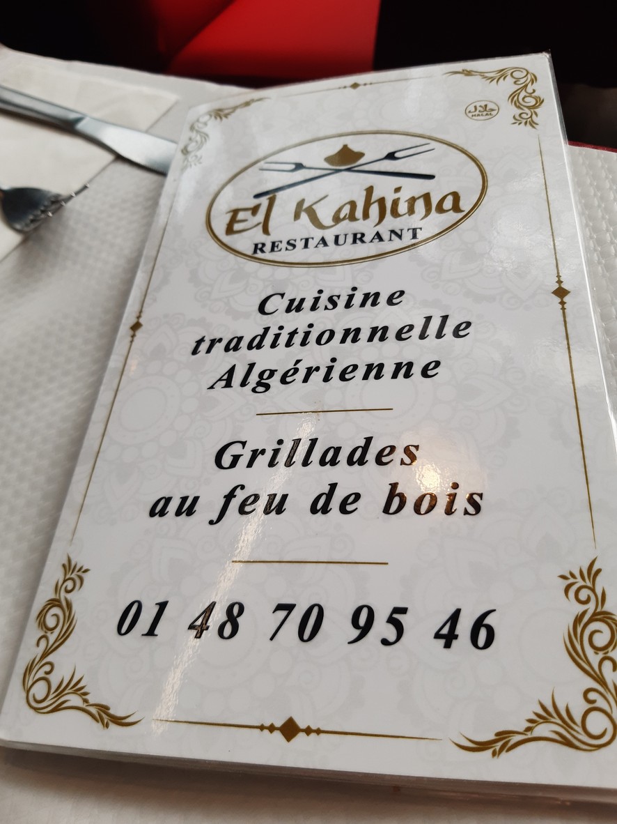 El Kahina menu 1