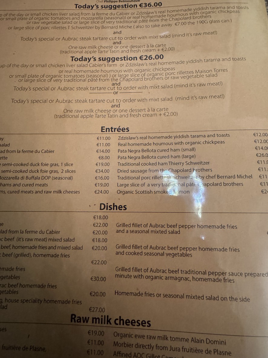 Au Petit Fer à Cheval menu 2