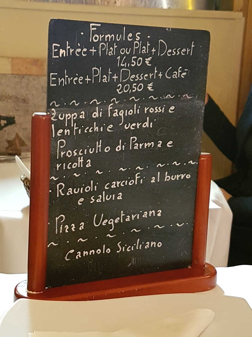 Sancerre Rive Gauche menu 1