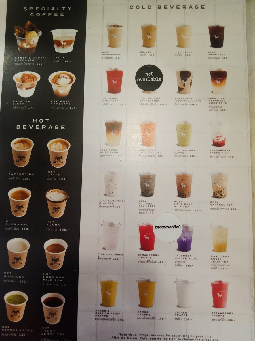 After You Dessert Cafe Esplanade menu 2