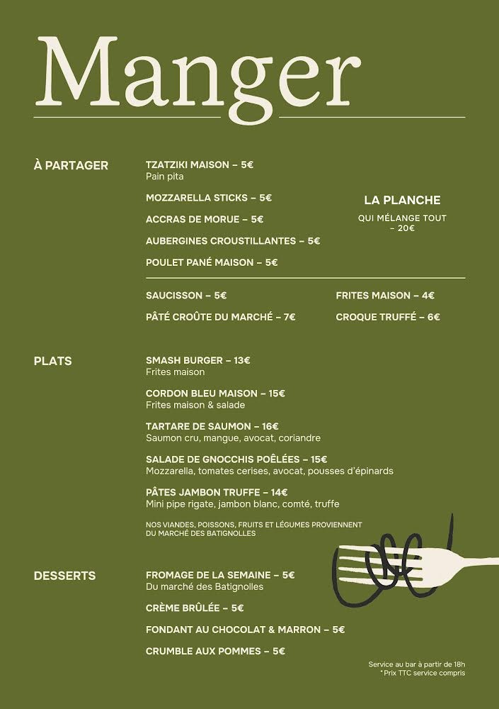 Pinettes - Bar d'ambiance menu 1