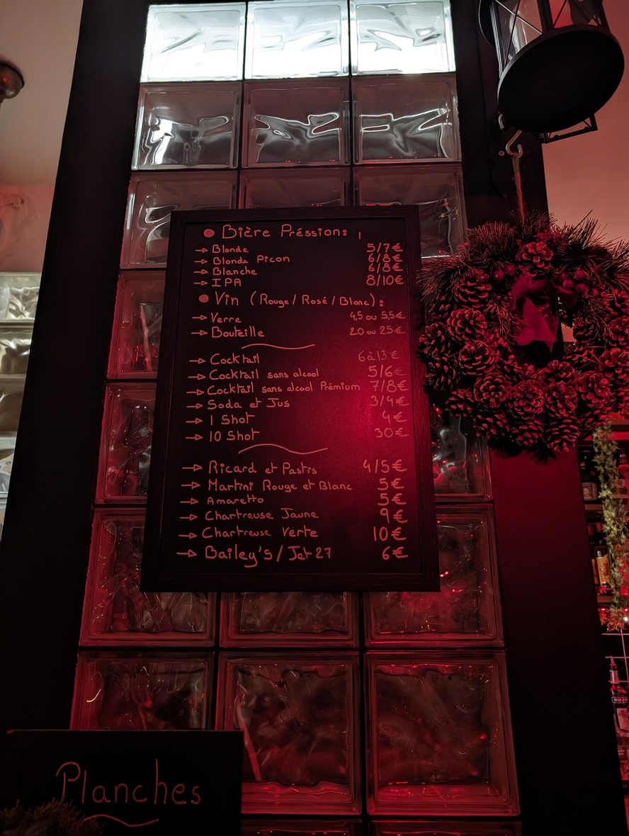 Les Imposteurs menu 2
